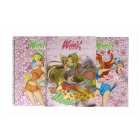 Тетрадка WINX, A4, 80 листа, спирала, PP корица, Ред
